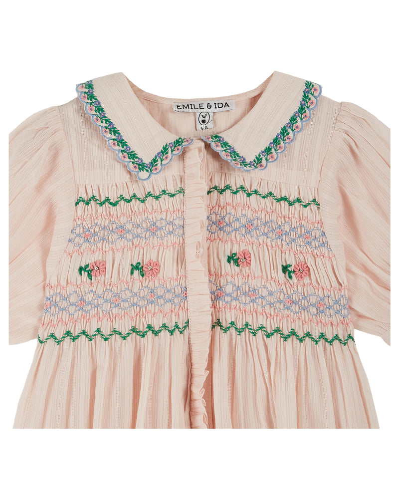 HAND EMBROIDERED DRESS - PASTEL