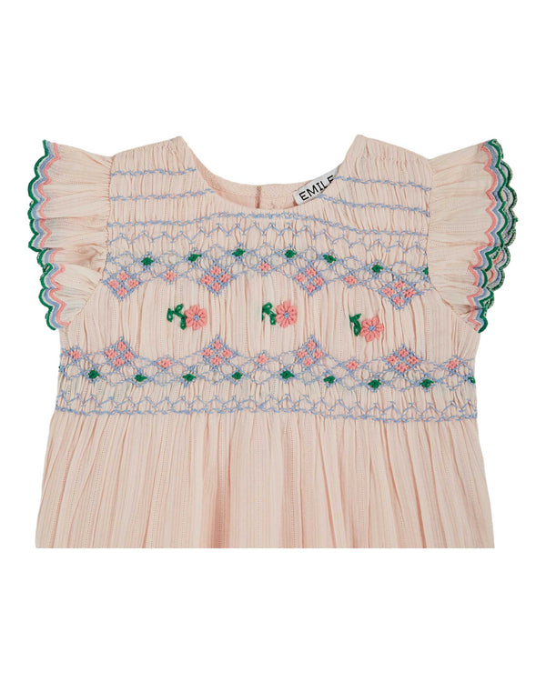 EMBROIDERED ROMPER - PASTEL