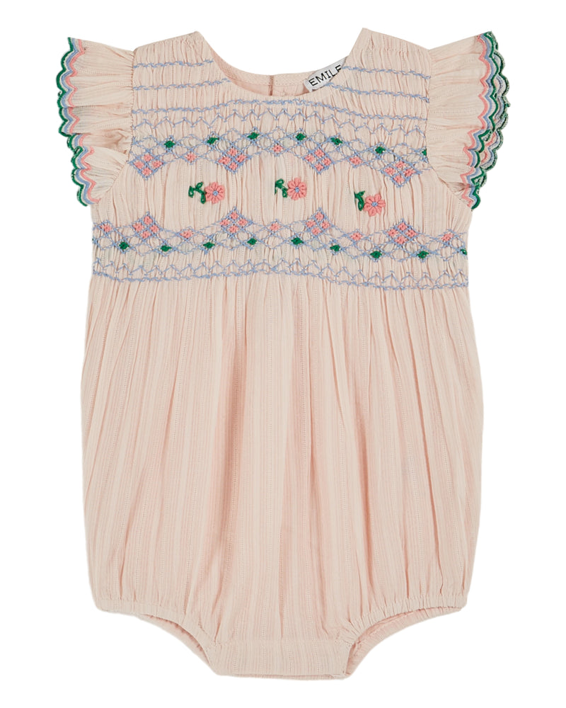 EMBROIDERED ROMPER - PASTEL