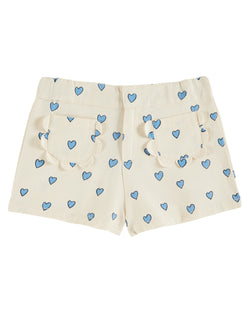 HEART FLOWER POCKET SHORTS - AMOUR