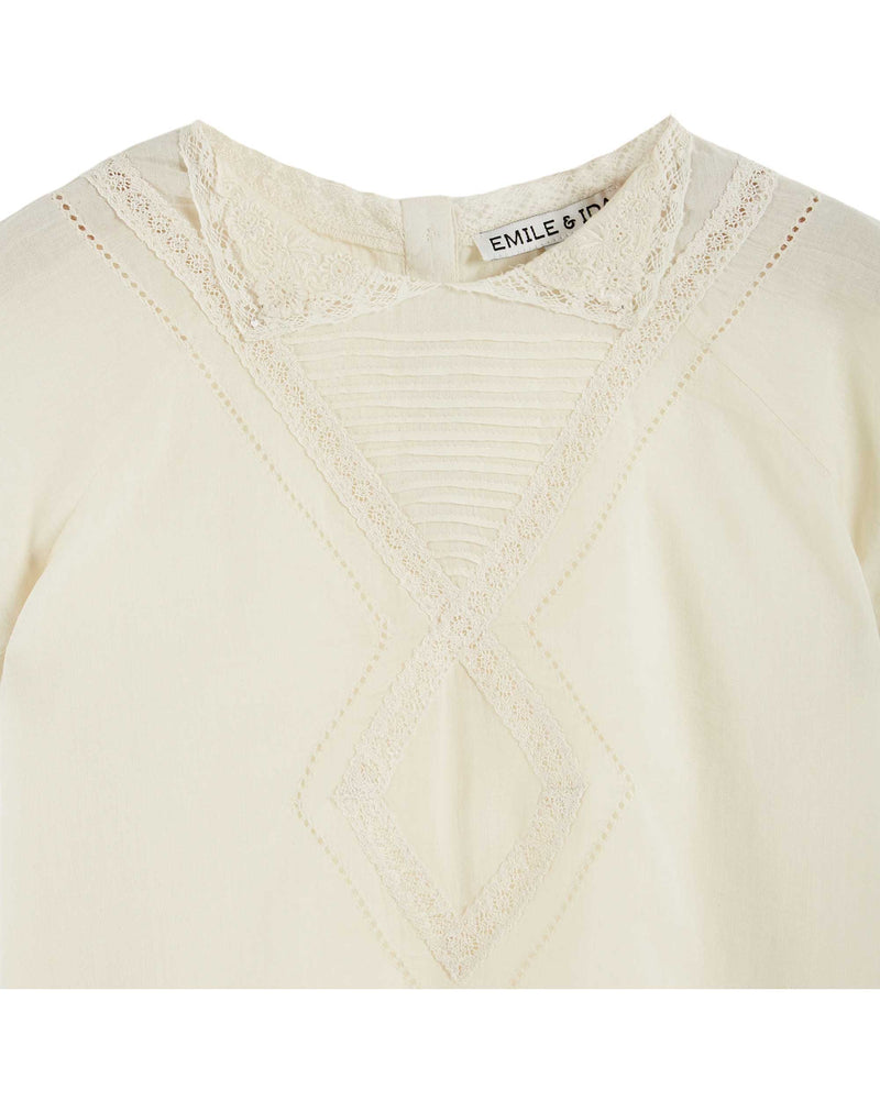 VINTAGE EMBROIDERED BLOUSE - ECRU