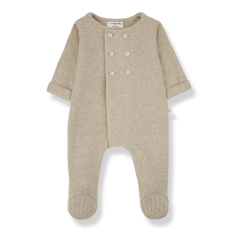 ABEL jumpsuit w/feet - beige