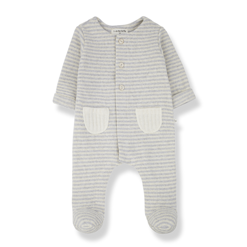 ADRIA jumpsuit w/feet - perla