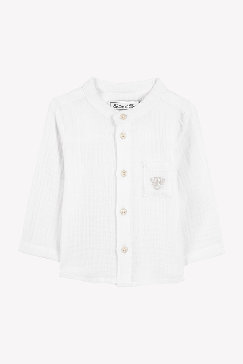 BABY EXPLORATEUR EN HERBE CHEMISE5 - Blanc