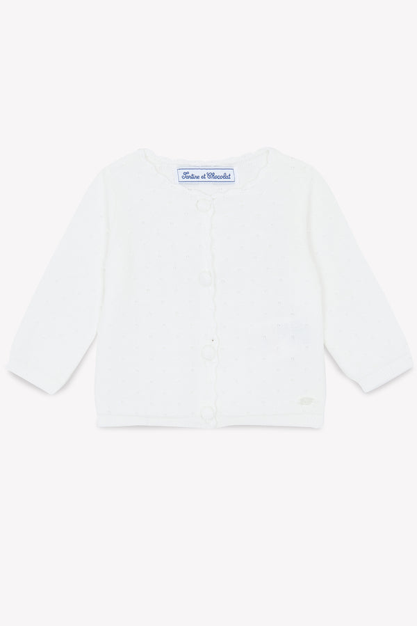 BABY ESPRIT ROMANTIQUE CARDIGAN 4 - Blanc