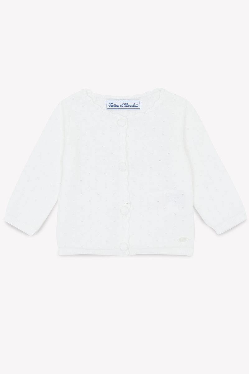 BABY ESPRIT ROMANTIQUE CARDIGAN 4 - Blanc