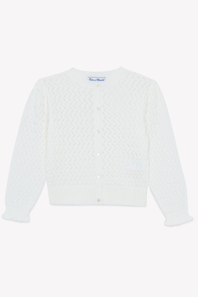 JARDIN D'ETE CARDIGAN C - Nacre