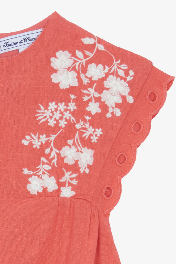 TRESOR D'ETE ROBE V - Corail