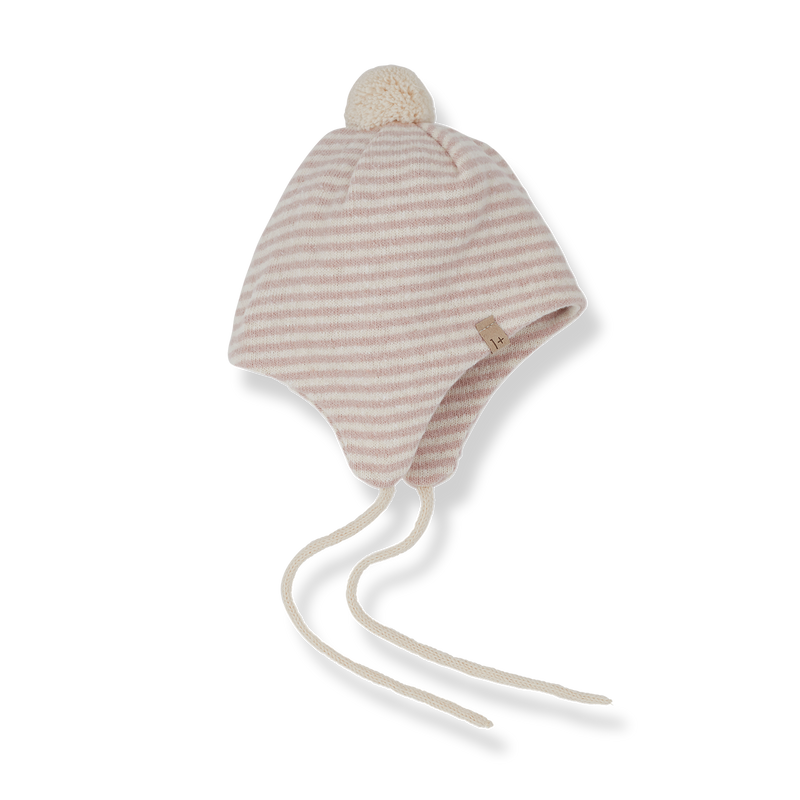 CARLOTA pom-pom beanie - nude