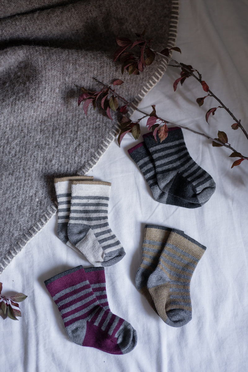 DALMAU striped socks - oatmeal