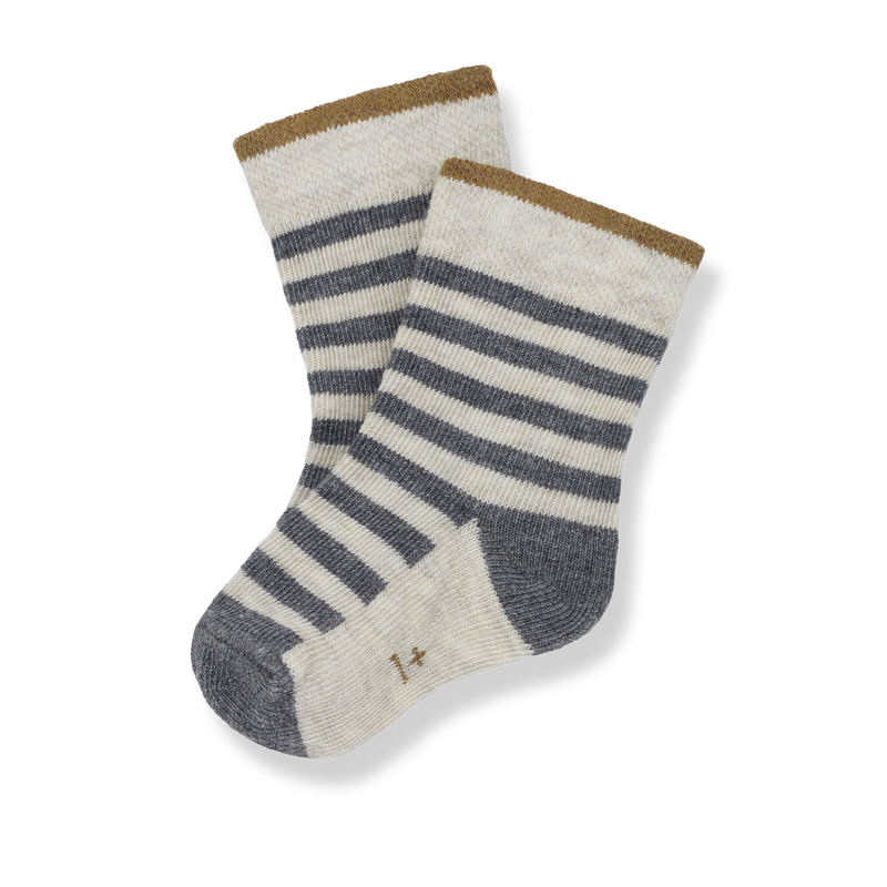 DALMAU striped socks - oatmeal