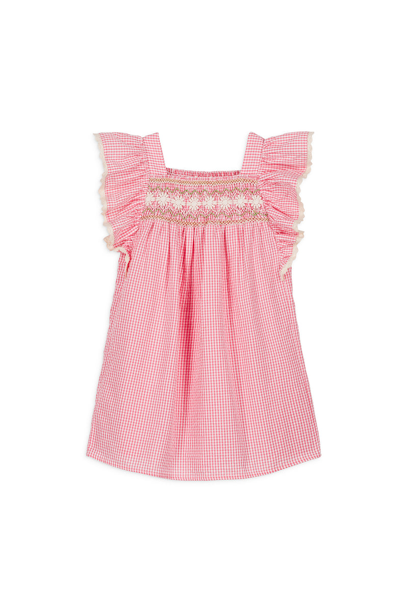 MARTINE DRESS - PINK FRAGOLA VICHY