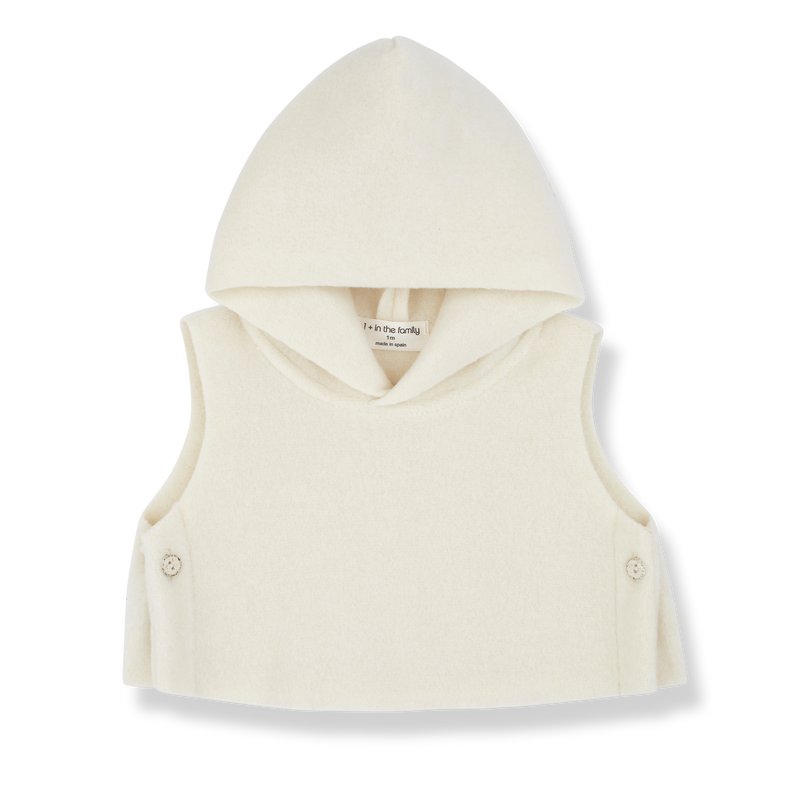 ELM hooded vest - ecru