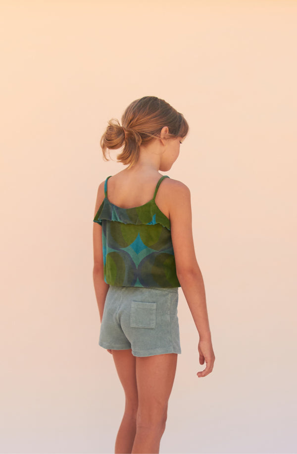 Volant Top - Mare Retroprint