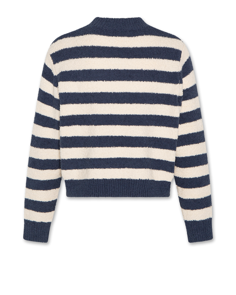 chock striped c-neck 000760 - indigo