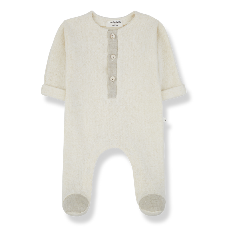 GAETAN jumpsuit w/feet - ecru