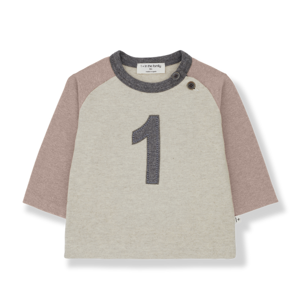 GENAR number one t-shirt - old-rose