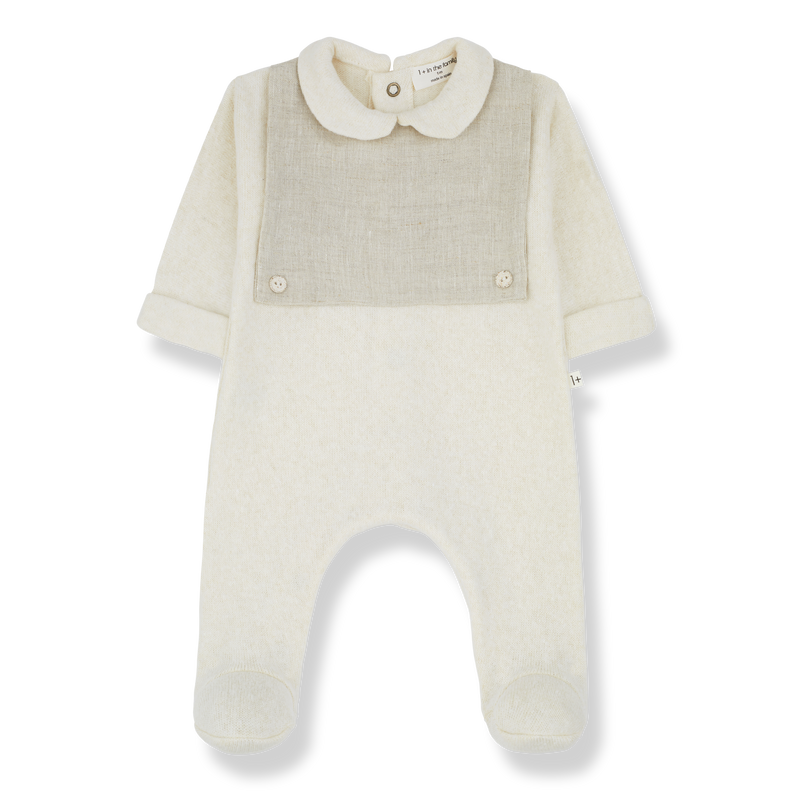 GLORIA jumpsuit w/feet - ecru