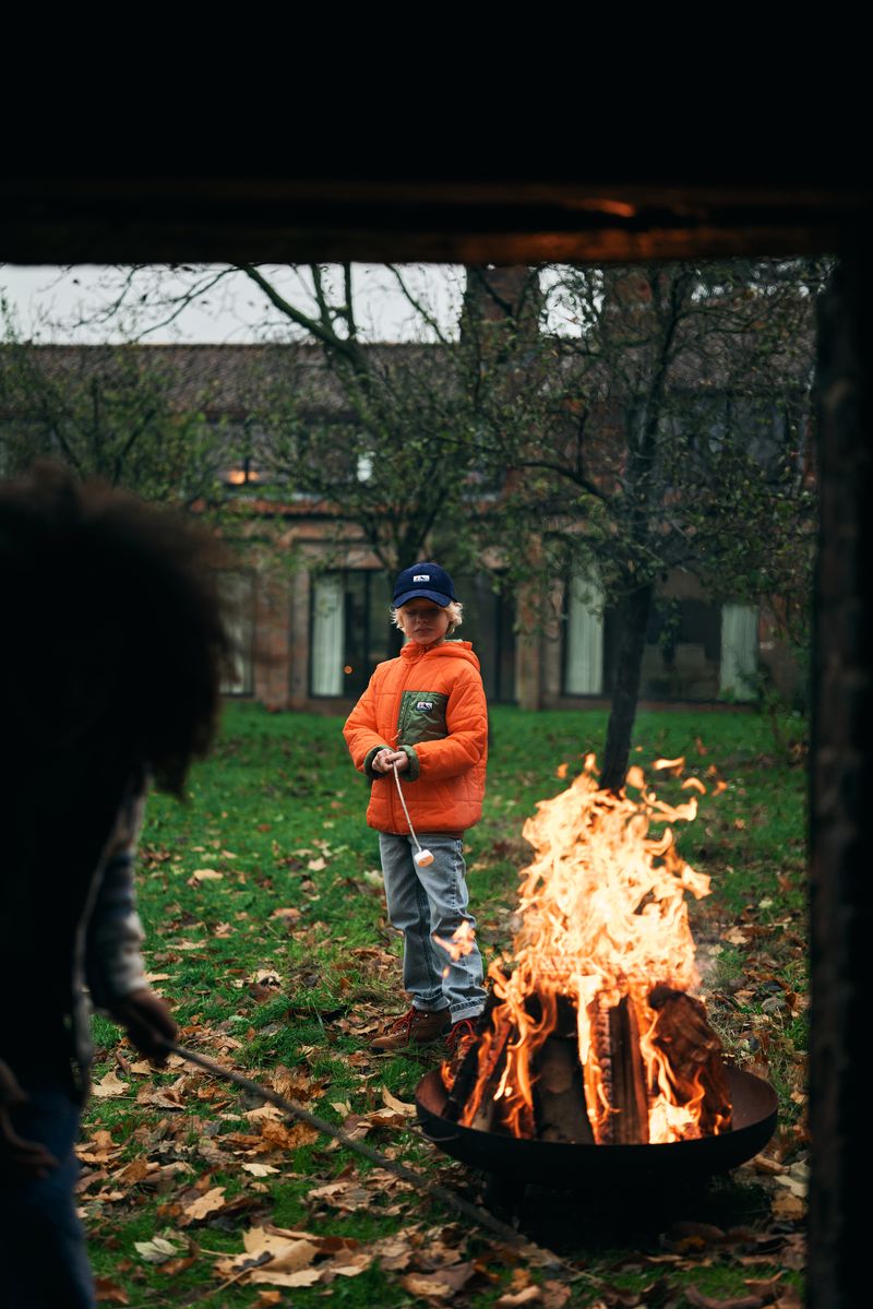 carlos reversible windbreaker -  orange