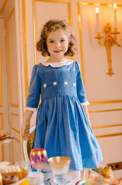 HEIDI BLUE WINTER SMOCKED DRESS