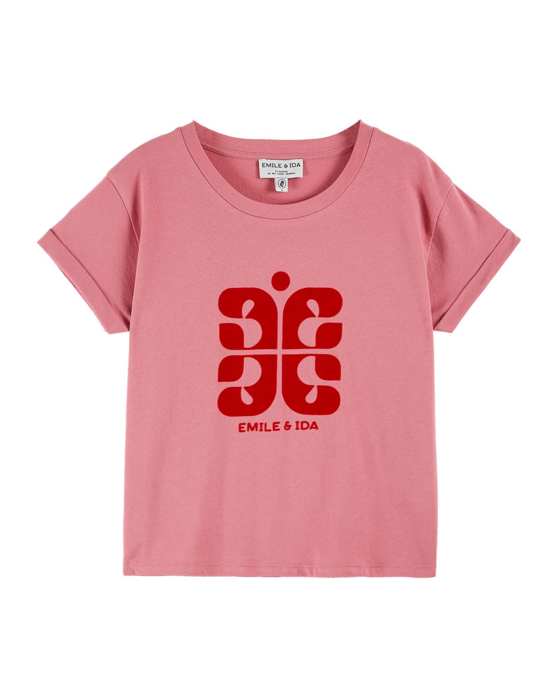 LOGO TEE SHIRT - FRAMBOISE