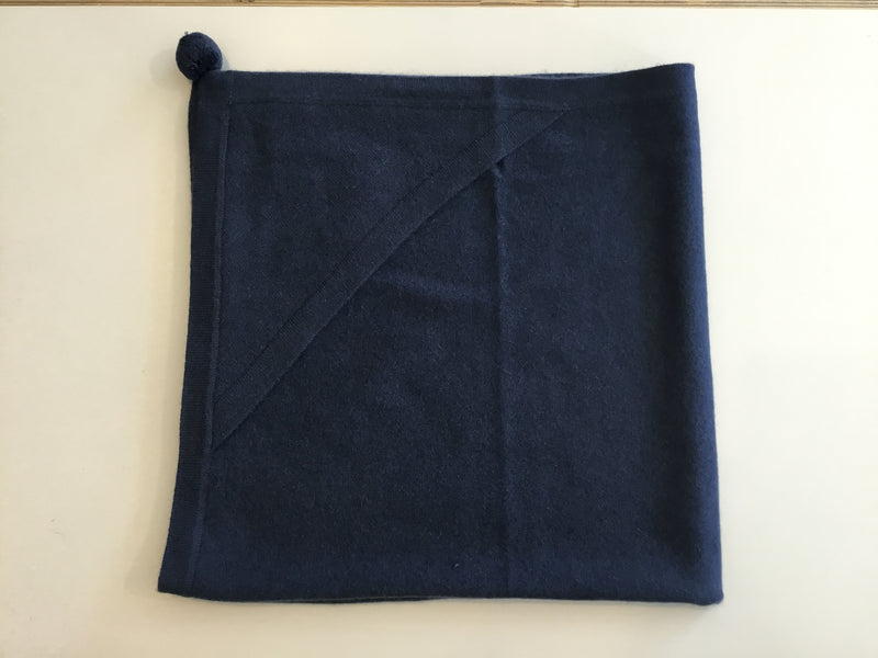 Clementine Cashmere Baby Blanket - navy