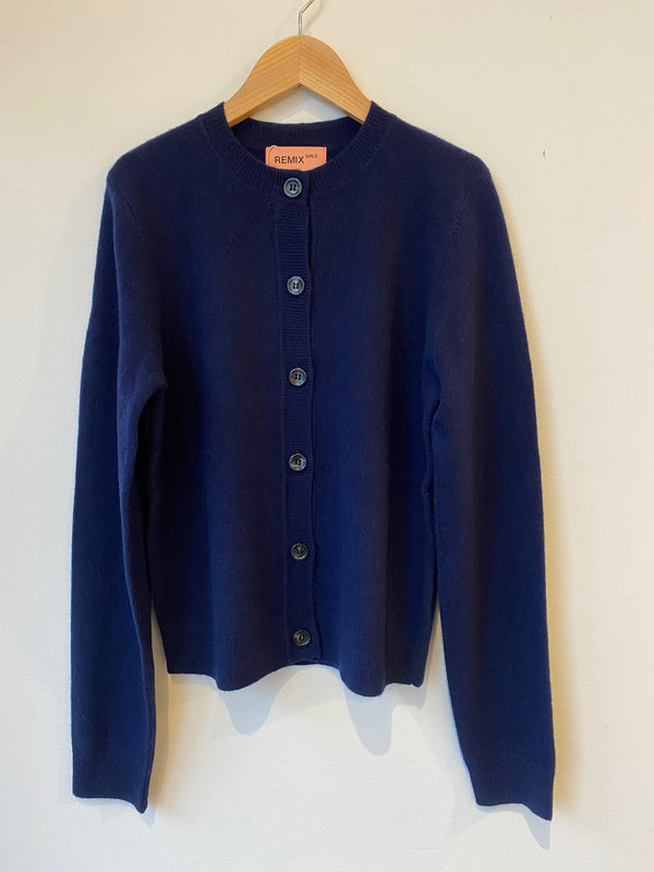 G Cosmo Button Cardigan - Navy