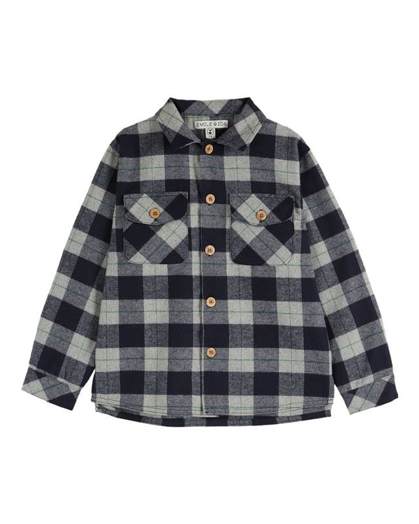 CHECKS SHIRT - AA169 - CARREAU MARINE