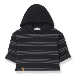 LEANDRE hood sweater - anthracite