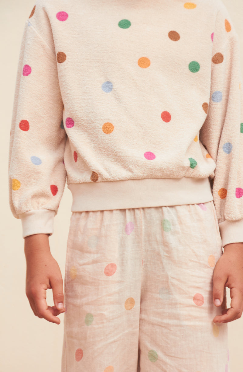 Sweater - Off White Dots