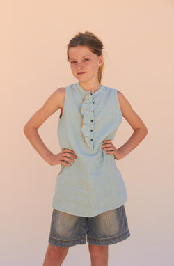 Ruffle Tunic Dress - Pale Menthe