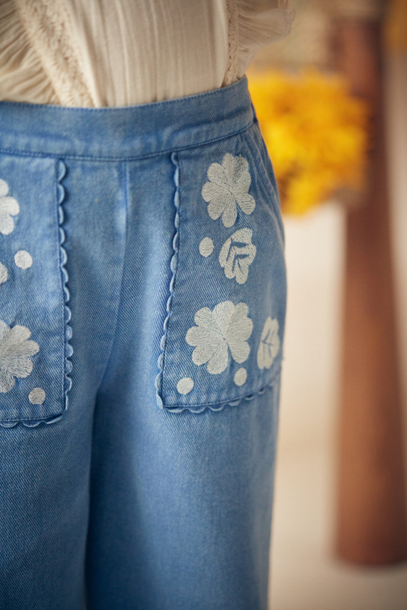 PANTS FLOFI - STONE BLUE