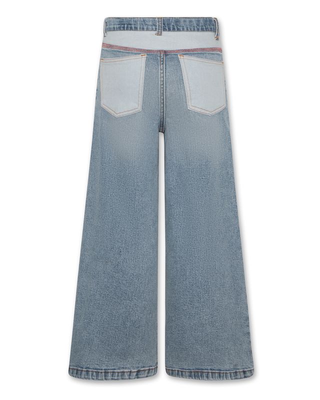 zina patch jeans pants  - wash light