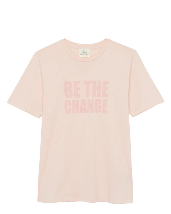 T-SHIRT MC EAST BE THE CHANGE - ROSE
