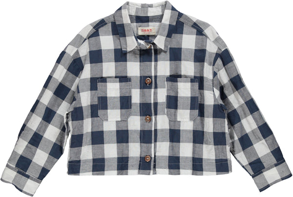 FORD Checked Overshirt - Navy