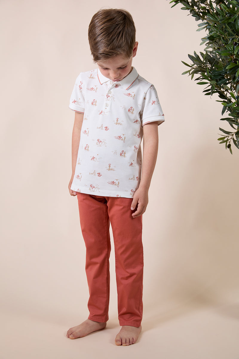 BABY PETIT COWBOY POLO3 - Nacre