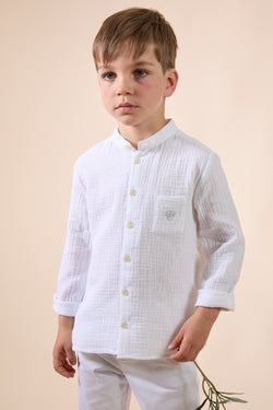 BABY EXPLORATEUR EN HERBE CHEMISE5 - Blanc