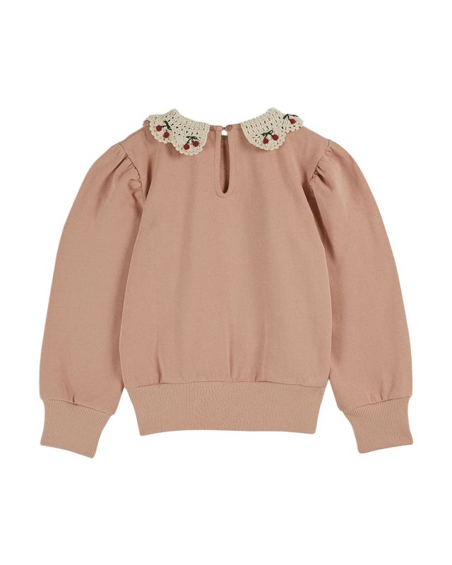 EMBROIDERED COLLAR SWEAT-SHIRT - AA001 - BLUSH