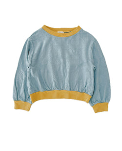 lace sweater - smoke blue