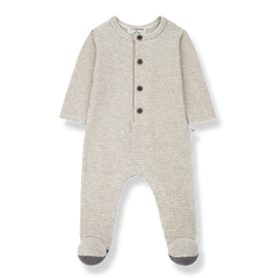 QUIM jumpsuit w/feet - oatmeal