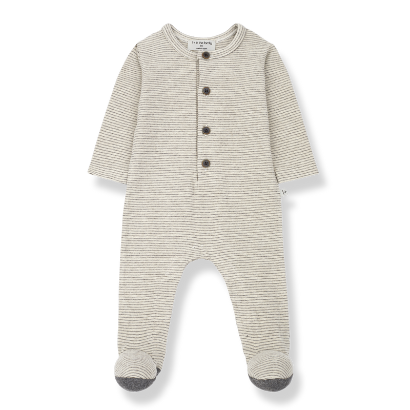 QUIM jumpsuit w/feet - oatmeal