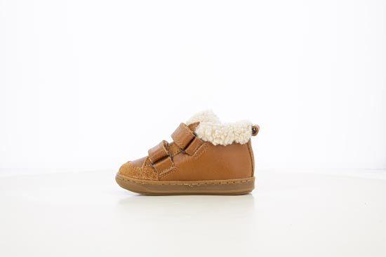 BOUBA SCRATCH WOOL F - CAMEL-OFF WHITE NAPPA-FUR