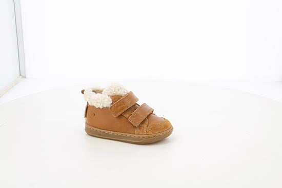 BOUBA SCRATCH WOOL F - CAMEL-OFF WHITE NAPPA-FUR