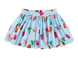 SPRINT ROSES SKIRT WITH ZIPPER - SKY