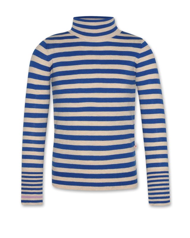 vicky turtle-neck stripe - bright blue