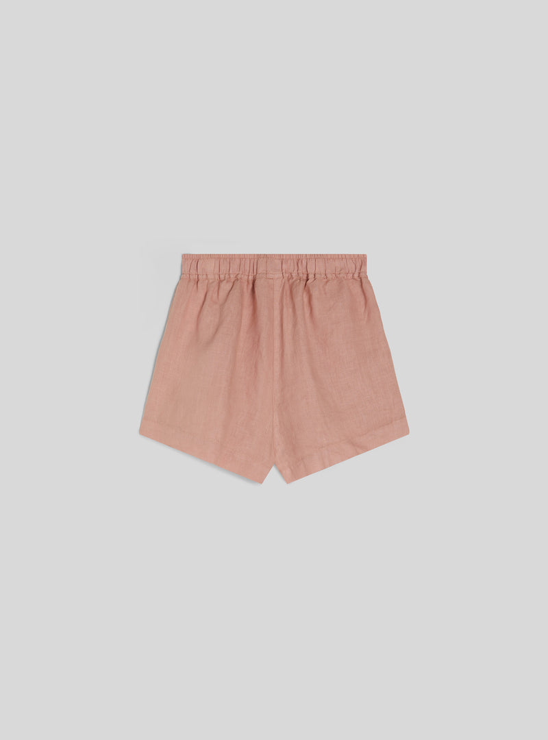 LINEN SHORTS - DOLOSTONE PINK