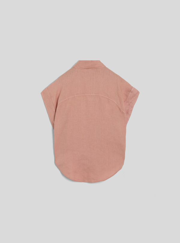 LINEN S-S SHIRT - DOLOSTONE PINK