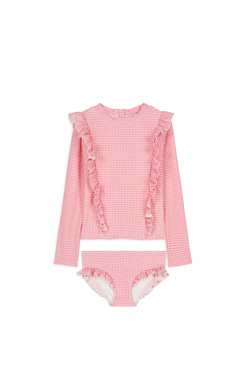 YANIKA BATHING SET - PINK FRAGOLA VICHY