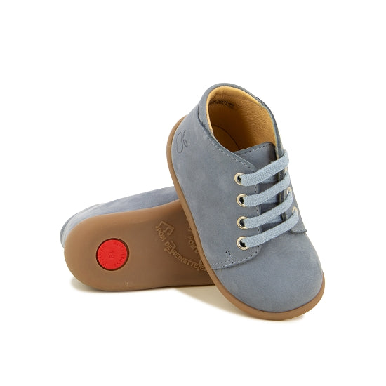 STAND-UP BOTTINE - GRIS BLEU NUBUCK