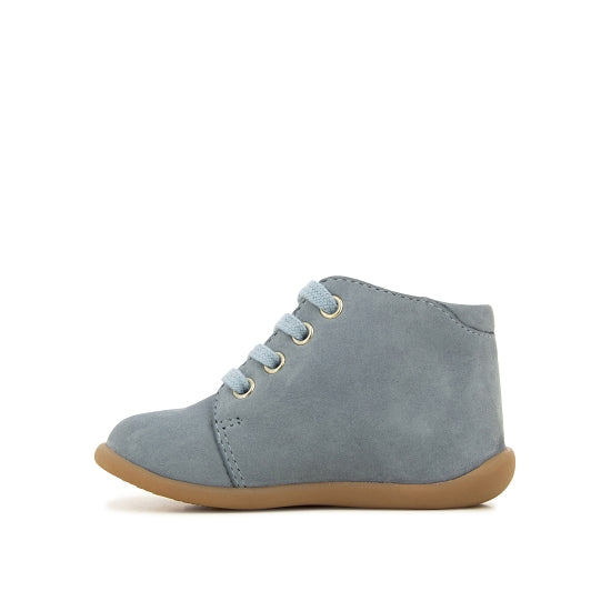 STAND-UP BOTTINE - GRIS BLEU NUBUCK